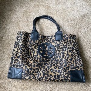 Leopard Tory Burch Ella Tote